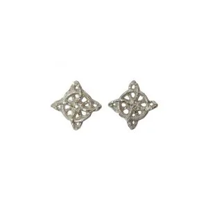 Pendientes nudo de bruja plata de ley 925 ( 18 MM)