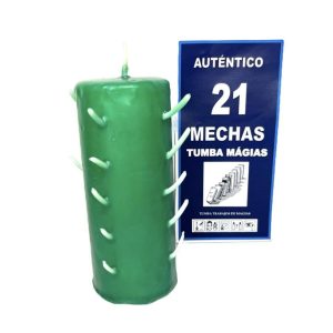 Autentico velón 21 mechas verde