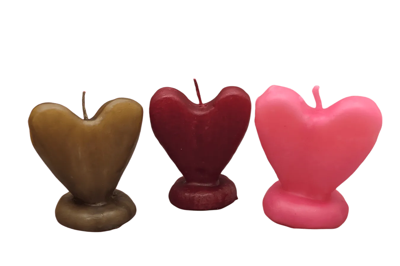 Figura de cera cerazón rosa