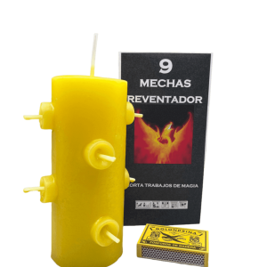 Ritual velón 9 mechas amarillo