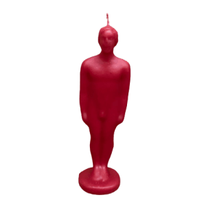 Figura de cera hombre rojo