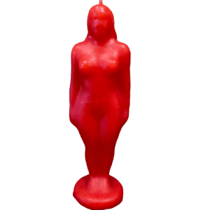 Figura de cera mujer roja