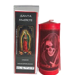 Velón Preparado Santa Muerte Rojo